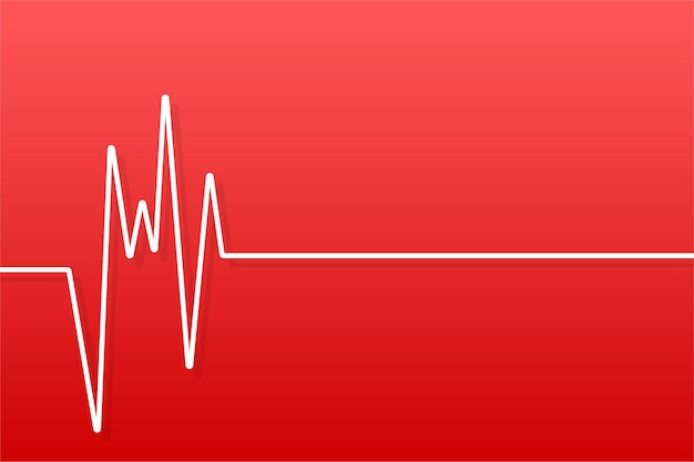 Vibrant Heartbeat Pulse Graphic on Red Background | Jiffy Designs