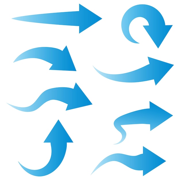 Vibrant Blue Arrows Pointing in Various Directions | Jiffy Designs