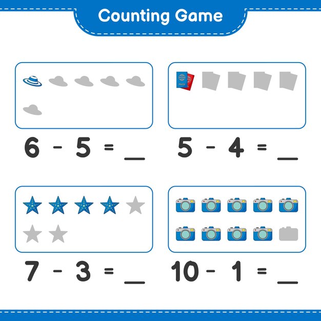Engaging Math Counting Game with Playful Icons | Jiffy Designs