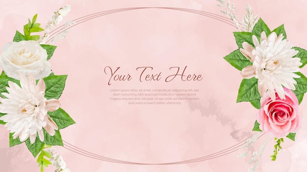 Elegant Floral Frame with Delicate Blooms and Greenery | Jiffy Designs