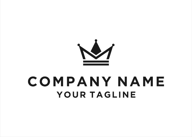 Regal Crown Logo with Company Name and Tagline | Jiffy Designs
