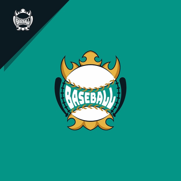 Vibrant Baseball-Themed Emblem with Horns and Crown | Jiffy Designs