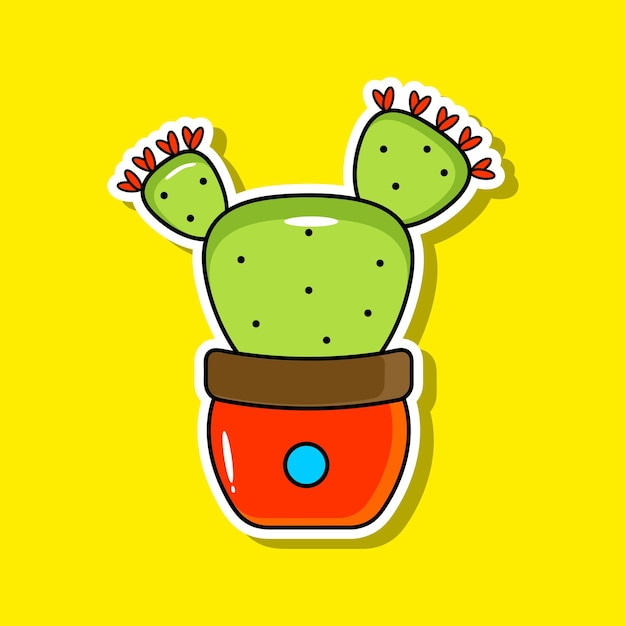 Cheerful Cactus with Whimsical Hearts in Vibrant Pot | Jiffy Designs