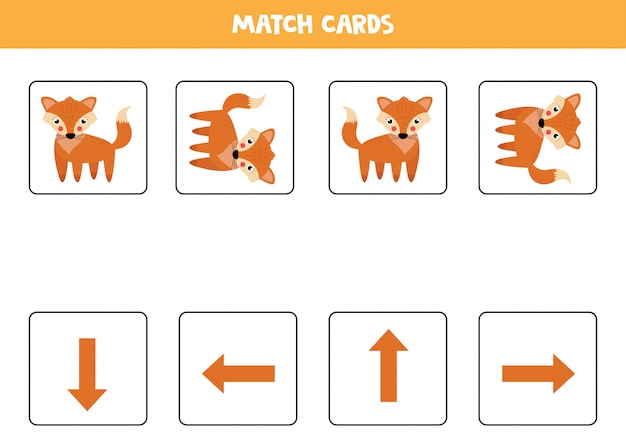 Adorable Cartoon Fox Match Cards for Kids' Activities | Jiffy Designs