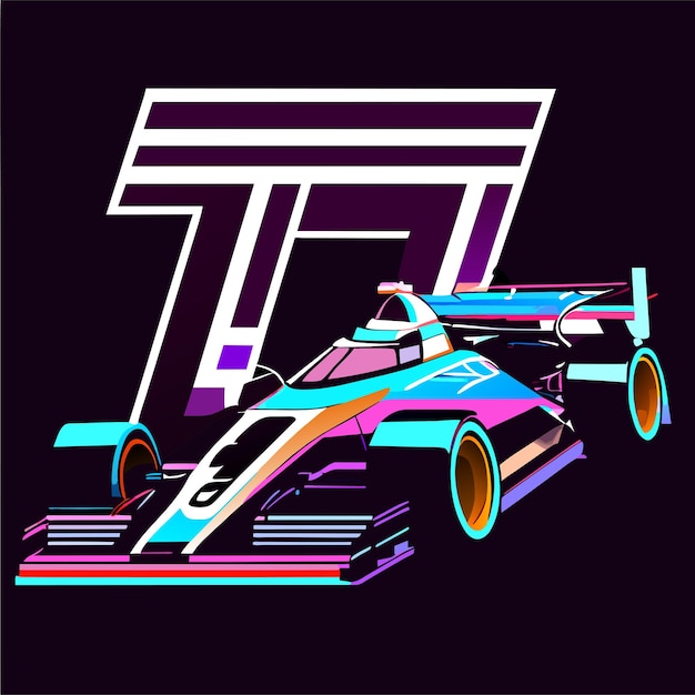 Vibrant and Dynamic Formula One Race Car | Jiffy Designs