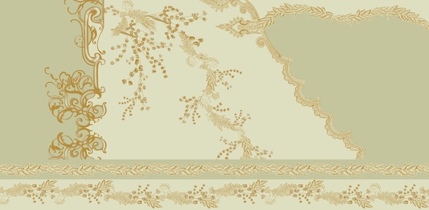 Elegant Floral Ornamental Border in Soft Tones | Jiffy Designs