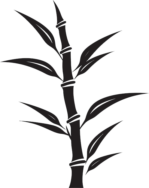 Elegant Bamboo Silhouette with Flowing Leaves | Jiffy Designs