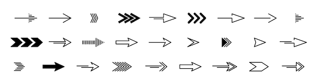 Arrow line icon set arrows simple illustration | Jiffy Designs
