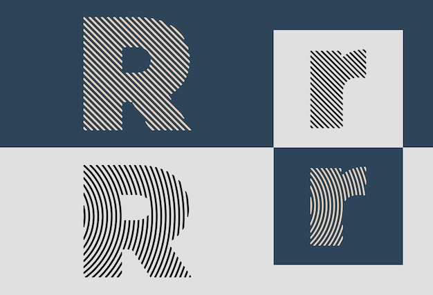 Striking Monochrome Striped Letters in Geometric Patterns | Jiffy Designs