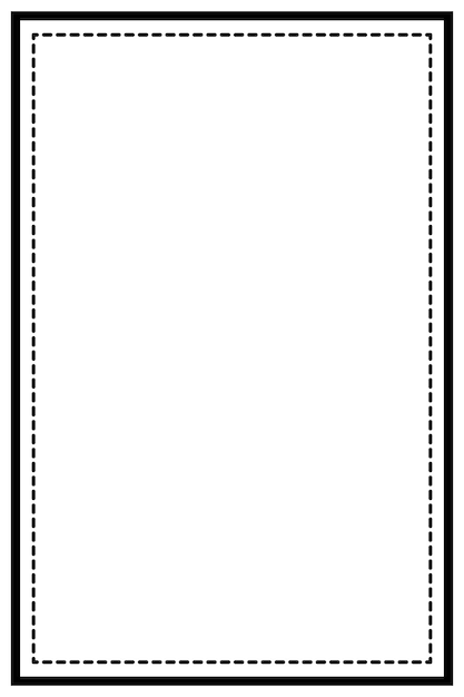 Minimalist Black and White Frame with Dashed Border | Jiffy Designs