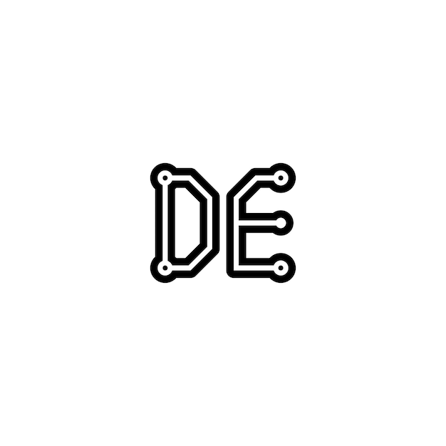 Sleek and Stylish DE Monogram Design | Jiffy Designs