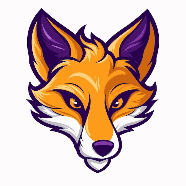 Captivating Orange Fox with Striking Purple Accents | Jiffy Designs