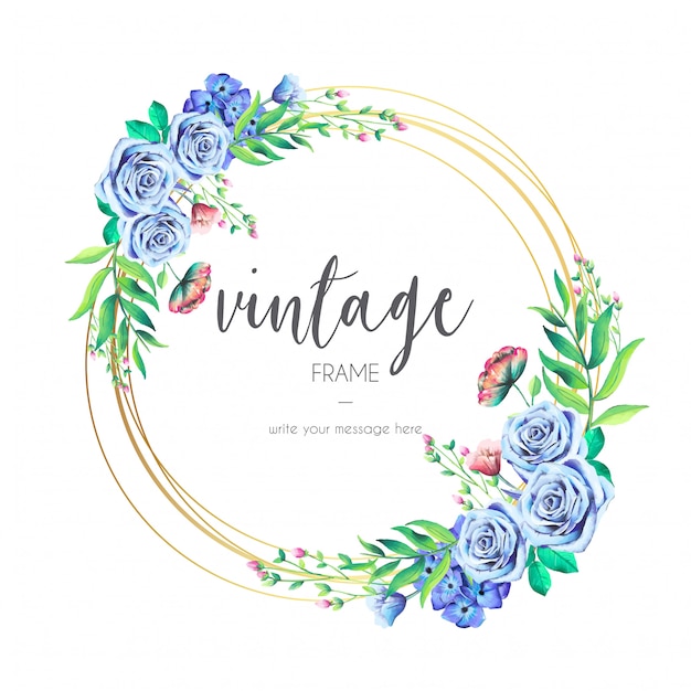 Elegant Floral Wreath with Vintage Calligraphy Text Illustration ...