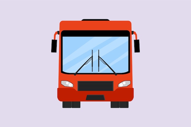 Vibrant Red Bus with Sleek Design Elements | Jiffy Designs