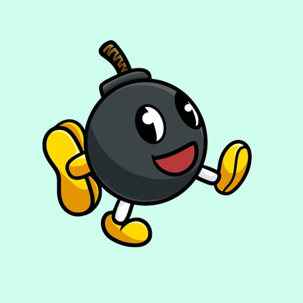 Cheerful Bomb Cartoon Character with Friendly Expression | Jiffy Designs