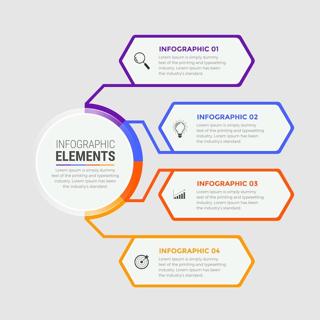 Vibrant Hexagonal Infographic with Descriptive Text Sections | Jiffy ...