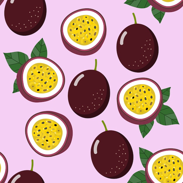 Vibrant Passion Fruit Pattern on Soft Pink Background | Jiffy Designs