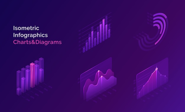 Vibrant Isometric Infographic Visualizations - Charts and Diagrams ...