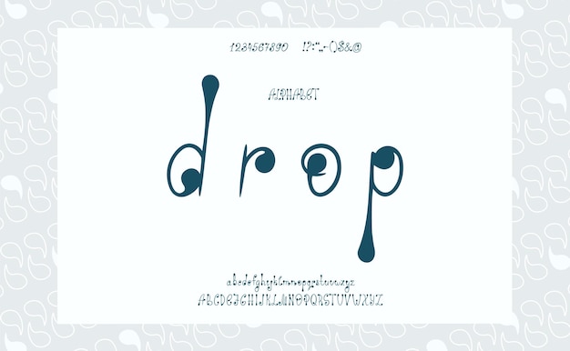 Minimalist Abstract Water Drop Typography Design | Jiffy Designs