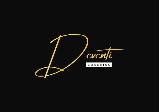 Elegant Golden Script Logo for Coaching Services | Jiffy Designs