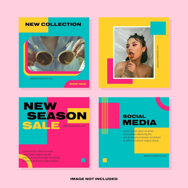 Vibrant Retro-Inspired Social Media Posts with Playful Imagery | Jiffy ...