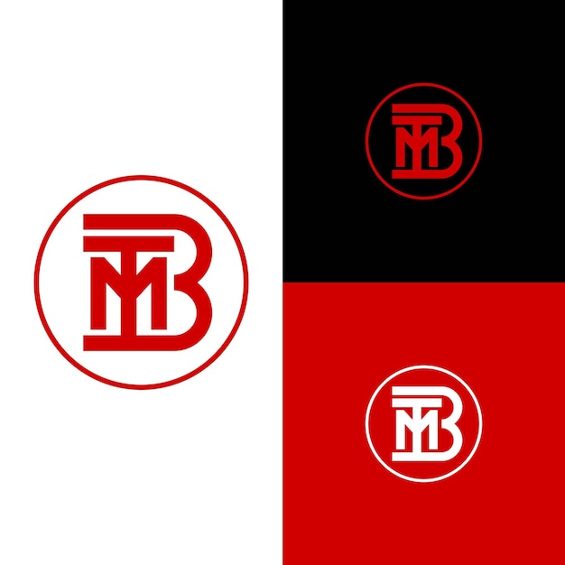 Striking Monogram Symbols in Bold Red and Black | Jiffy Designs