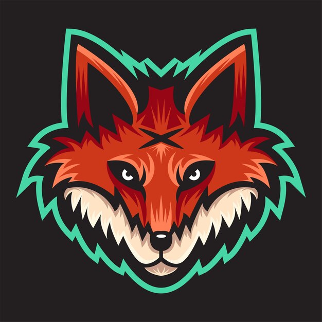 Vibrant and Fierce Fox Face Emblem | Jiffy Designs