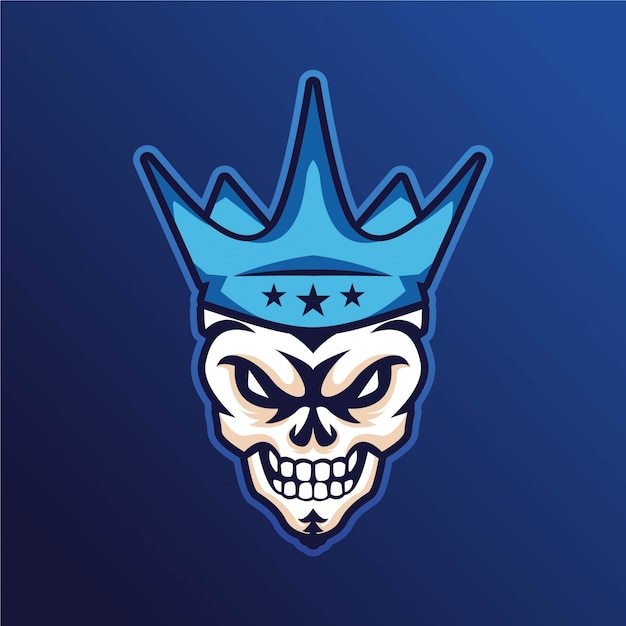Regal Skull Emblem with Striking Crown Design | Jiffy Designs