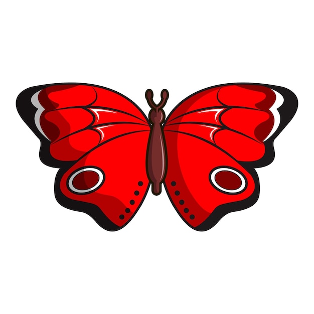 Vibrant Red Butterfly with Striking Patterns | Jiffy Designs
