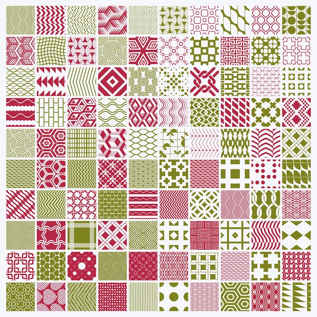 Vibrant Geometric Pattern Collection with Diverse Shapes and Textures ...