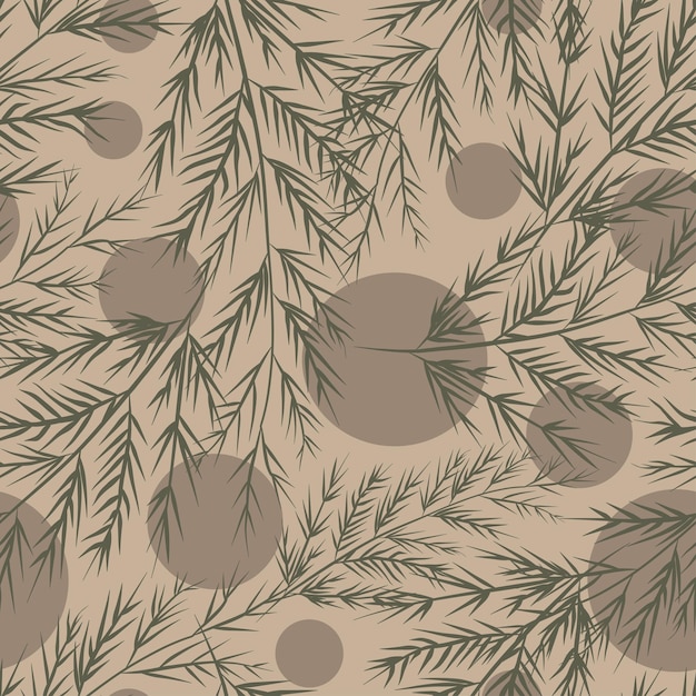 Intricate Botanical Pattern with Willow Branches and Circles | Jiffy ...
