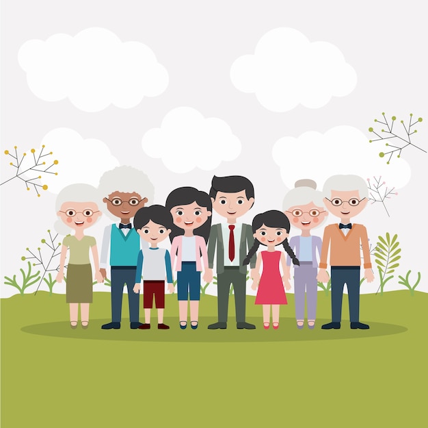 Diverse Family Gathering in Lush Outdoor Setting | Jiffy Designs