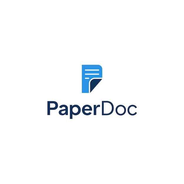 Minimalist Paper-Inspired Logo with Vibrant Blue Accents | Jiffy Designs