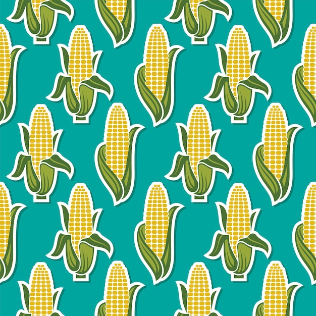 Vibrant Corn Harvest: A Bountiful Crop Pattern | Jiffy Designs