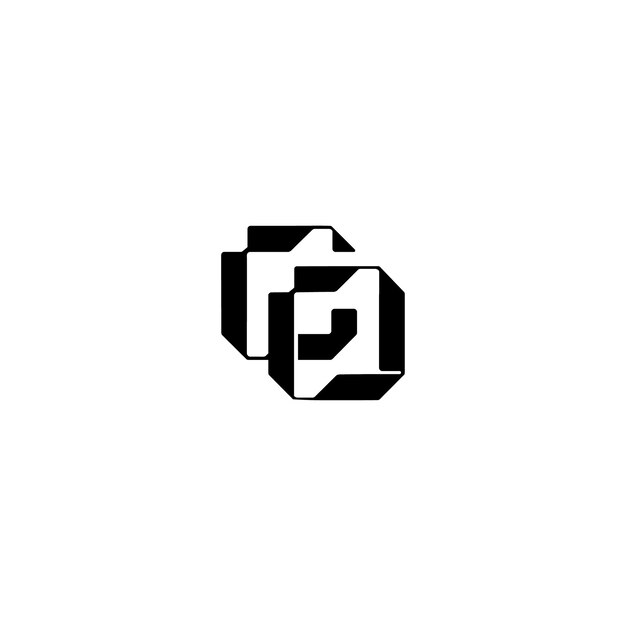 Striking Monochrome Geometric Icon with Overlapping Shapes | Jiffy Designs