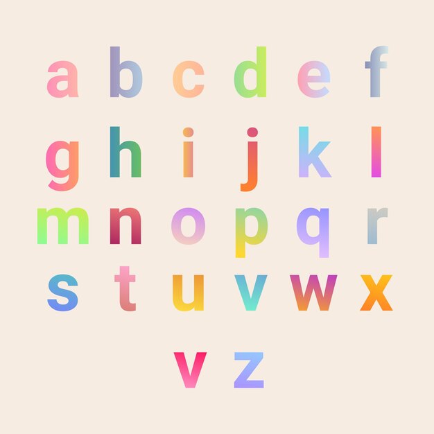 Vibrant Alphabet Letters in Playful Pastel Tones | Jiffy Designs