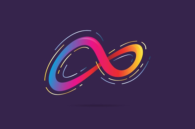 Vibrant Infinity Symbol in Fluid Brush Strokes | Jiffy Designs
