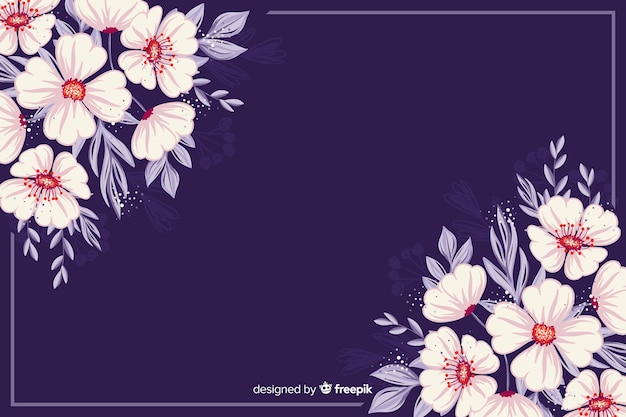 Elegant White Floral Arrangement on Purple Background | Jiffy Designs