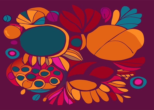 Vibrant Abstract Shapes in Warm Hues | Jiffy Designs