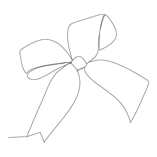 Elegant Ribbon-Inspired Floral Outline with Flowing Silhouette | Jiffy ...