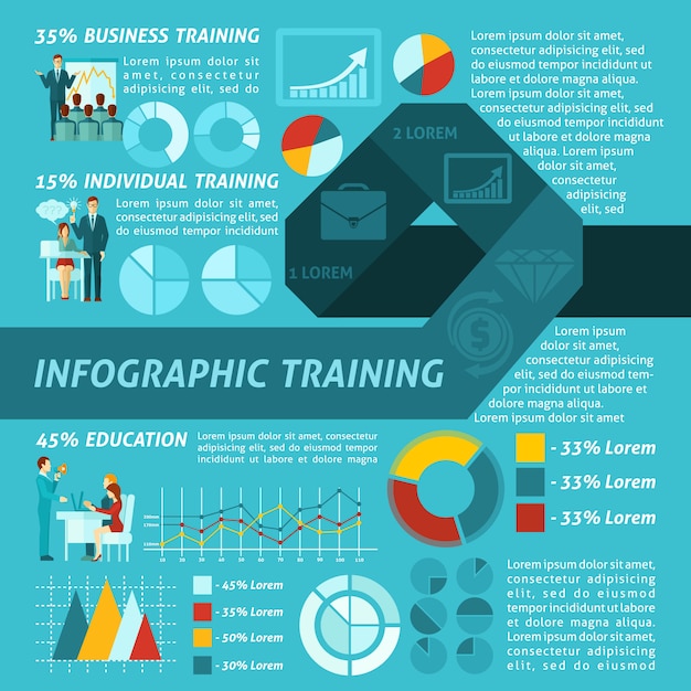 Vibrant Infographic Visualizing Training and Education Analytics ...