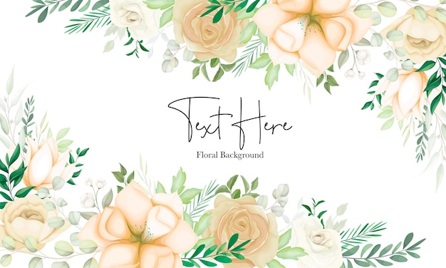 Elegant Floral Background with Peach and White Roses | Jiffy Designs