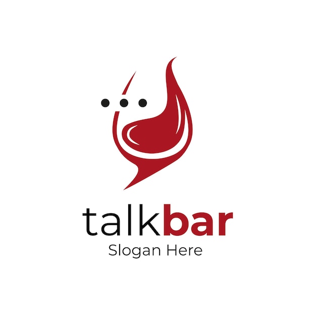 Vibrant Talk Bar Logo with Playful Flame Design | Jiffy Designs