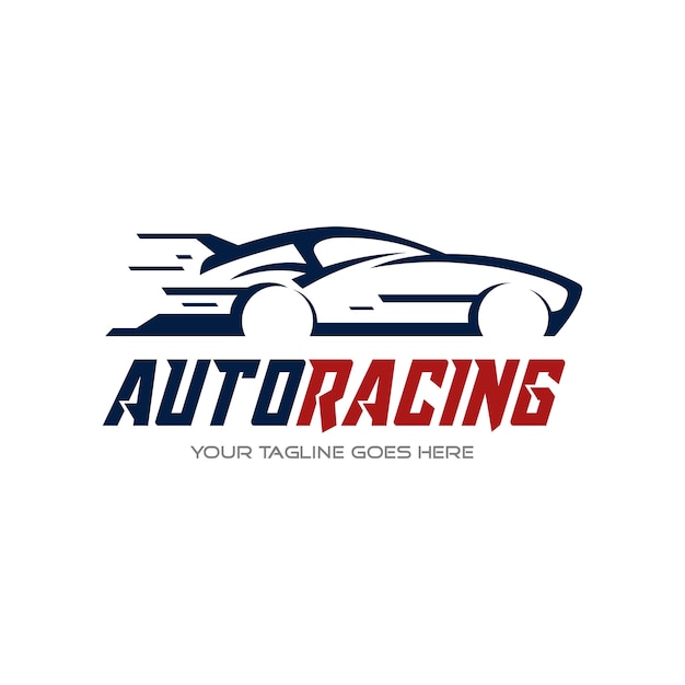 Sleek and Speedy Auto Racing Logo with Dynamic Silhouette | Jiffy Designs