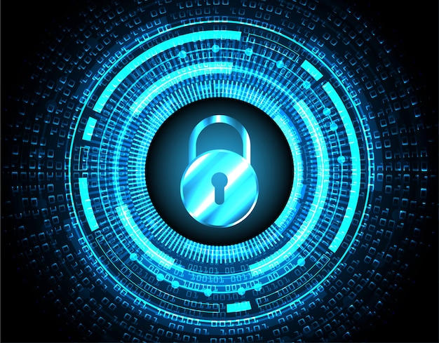 Glowing Cyber Lock: A Digital Security Symbol | Jiffy Designs