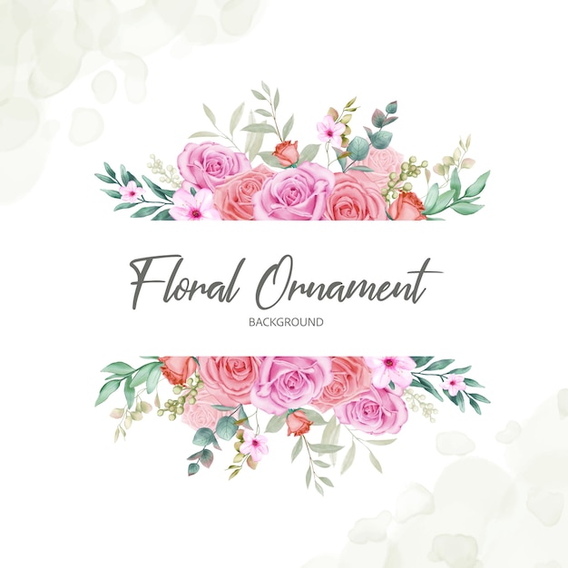 Elegant Pink Rose Floral Arrangement with Vintage Typography | Jiffy ...