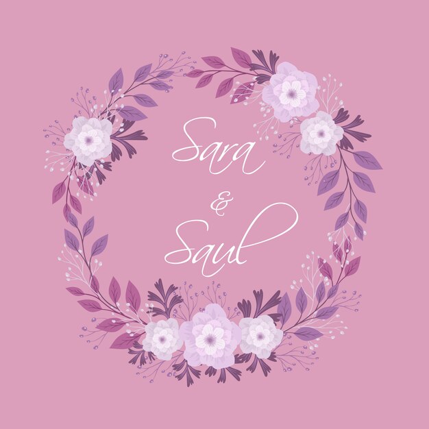 Elegant Floral Wreath with Calligraphy Text | Jiffy Designs