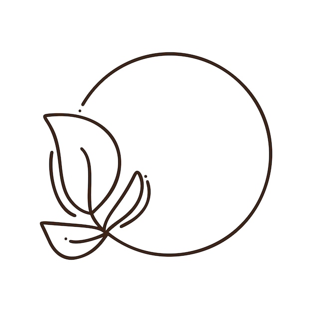 Minimalist Floral Outline Illustration with Crescent Moon Shape | Jiffy ...