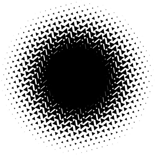 Halftone Element. Abstract Geometric Graphic With Half-Tone Pattern ...