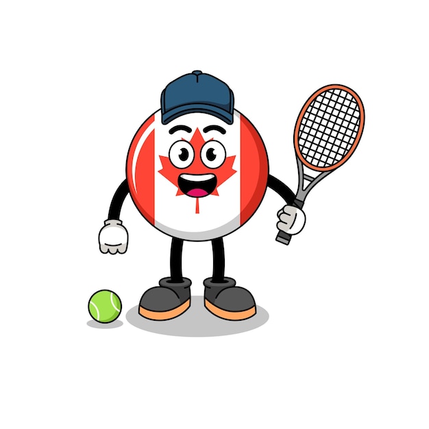 Cheerful Tennis Ball Character with Racket and Cap | Jiffy Designs